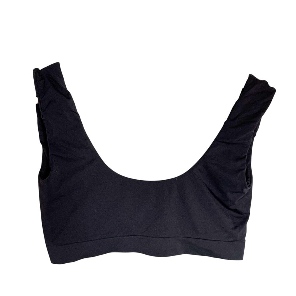 Free People Set of 2 Seamless Scoop Neck Bralette Sports Bras Black Mauve M